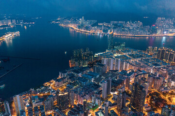 Hong Kong Victoria Harbor night view