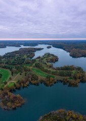 Aerial View of Pine Ridge Golf Course In Baltimore Maryland 