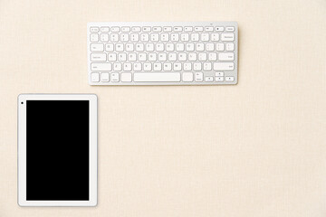 デスク　無人　真俯瞰　コピースペース