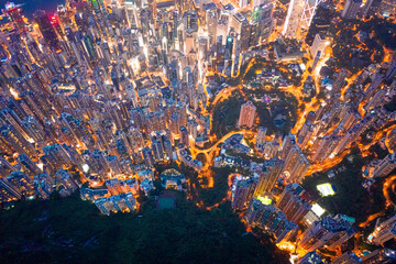 Hong Kong Victoria Harbor night view