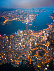 Hong Kong Victoria Harbor night view