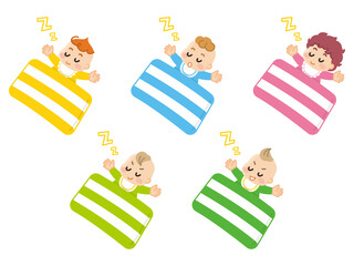 お昼寝する赤ちゃん