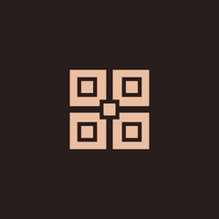 Square logo with an elegant and simple concept. Vector illustration template design
