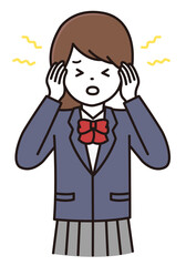 学生 女性 高校生 耳鳴り 頭痛