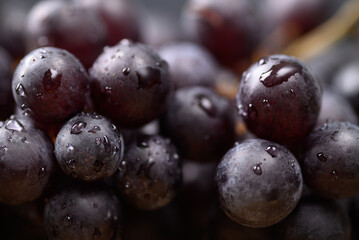 Close up of red grape, Texture background