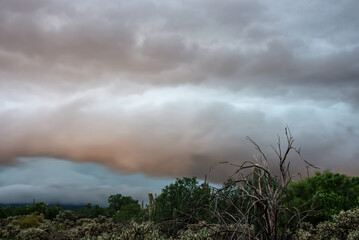 Fototapeta na wymiar Ominous monsoon storm clouds