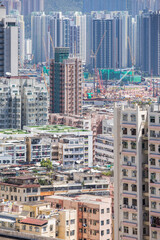 Fototapeta premium 22 Sept 2019 - Hong Kong: Cityscape of downtown, Kowloon, Hong Kong, daytime