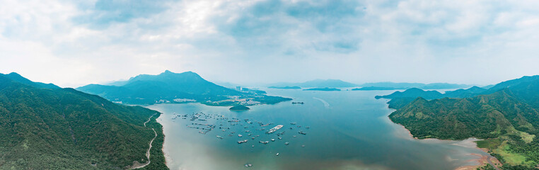 panorama of Mountain and sea landscape, Sai Kung, Hong Kong