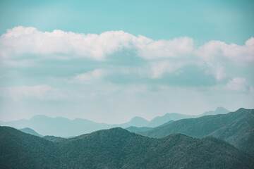 Fototapeta premium Mountains scenic in abstract layer