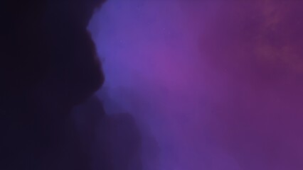 Bright galaxy nebula in cosmos 3d render	
