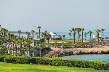 Beach hotel close to the beach in Paphos, Cyprus