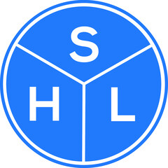 SHL letter logo design on black background. SHL  creative initials letter logo concept. SHL letter design.