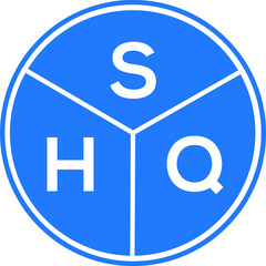 SHQ  letter logo design on black background. SHQ   creative initials letter logo concept. SHQ  letter design.