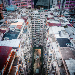 Fototapeta premium Iconic landmark in Hong Kong, Yik Cheong Building, also known as The Monster Mansion