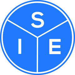 SIE letter logo design on black background. SIE creative  initials letter logo concept. SIE letter design.