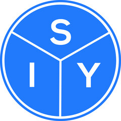 SIY letter logo design on black background. SIY creative  initials letter logo concept. SIY letter design.