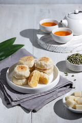 Bakpia or Bakpia Pathok is a traditional Yogyakarta cake made from a mixture of green beans and...
