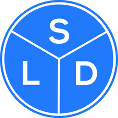 SLD letter logo design on black background. SLD  creative initials letter logo concept. SLD letter design.