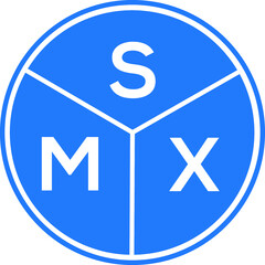 SMX letter logo design on black background. SMX  creative initials letter logo concept. SMX letter design.