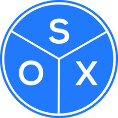 SOX letter logo design on black background. SOX  creative initials letter logo concept. SOX letter design.