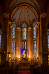 Fototapeta na wymiar st. Antuan Catholic Church interior view, Beyoglu, Istanbul