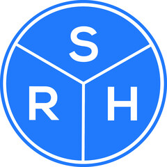 SRH letter logo design on black background. SRH  creative initials letter logo concept. SRH letter design.