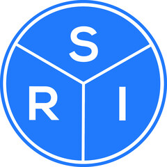 SRI letter logo design on black background. SRI creative  initials letter logo concept. SRI letter design.