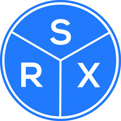 SRX letter logo design on black background. SRX creative  initials letter logo concept. SRX letter design.