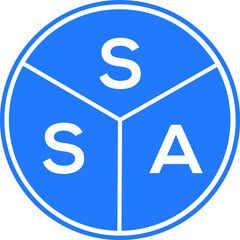 SSA letter logo design on black background. SSA creative  initials letter logo concept. SSA letter design.