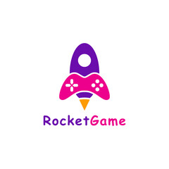 creative rocket game logo for app icon