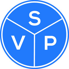 SVP letter logo design on white background. SVP  creative circle letter logo concept. SVP letter design.