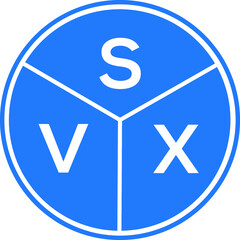 SVX letter logo design on white background. SVX  creative circle letter logo concept. SVX letter design.
