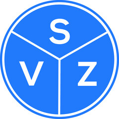 SVZ letter logo design on white background. SVZ  creative circle letter logo concept. SVZ letter design.