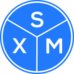 SXM letter logo design on white background. SXM  creative circle letter logo concept. SXM letter design.
