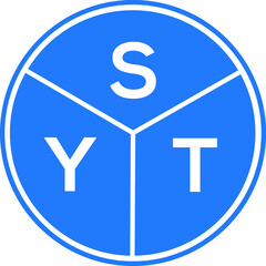SYT letter logo design on white background. SYT  creative circle letter logo concept. SYT letter design.
