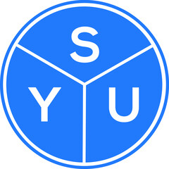 SYU letter logo design on white background. SYU  creative circle letter logo concept. SYU letter design.
