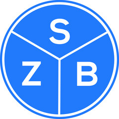 SZB letter logo design on white background. SZB  creative circle letter logo concept. SZB letter design.