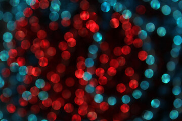 Blue and Red Abstract Bokeh Background Blur