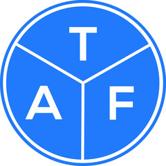 TAF letter logo design on black background. TAF creative  initials letter logo concept. TAF letter design.