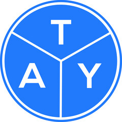 TAY letter logo design on black background. TAY creative  initials letter logo concept. TAY letter design.