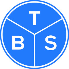 TBS letter logo design on black background. TBS creative  initials letter logo concept. TBS letter design.