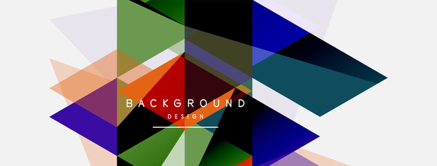 Mosaic triangles geometric background. Techno or business concept, pattern for wallpaper, banner, background, landing page