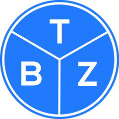 TBZ letter logo design on black background. TBZ  creative initials letter logo concept. TBZ letter design.