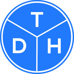 TDH letter logo design on black background. TDH  creative initials letter logo concept. TDH letter design.