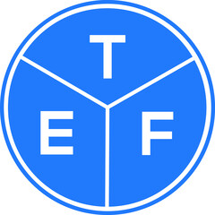 TEF letter logo design on black background. TEF creative  initials letter logo concept. TEF letter design.