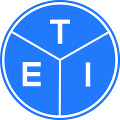 TEI letter logo design on black background. TEI creative  initials letter logo concept. TEI letter design.