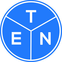 TEN letter logo design on black background. TEN  creative initials letter logo concept. TEN letter design.