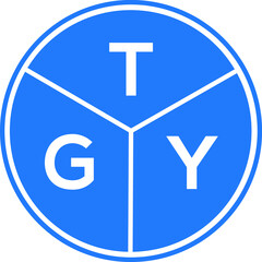 TGY letter logo design on black background. TGY  creative initials letter logo concept. TGY letter design.
