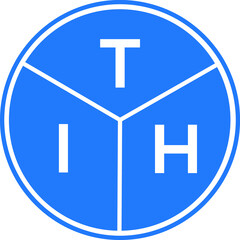 TIH letter logo design on black background. TIH creative  initials letter logo concept. TIH letter design.