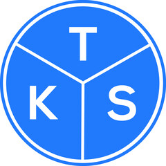 TKS letter logo design on black background. TKS creative  initials letter logo concept. TKS letter design.